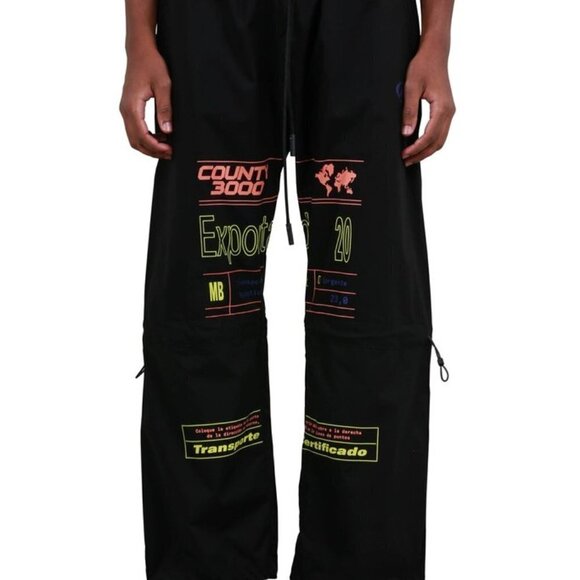 𝅺MARCELO Burlon Mens Technical Track Pants Medium - Picture 1 of 13